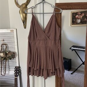 Entro Mauve Textured Jumpsuit